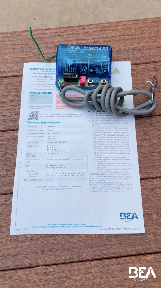 BTC - 433 how many transmitters thumb