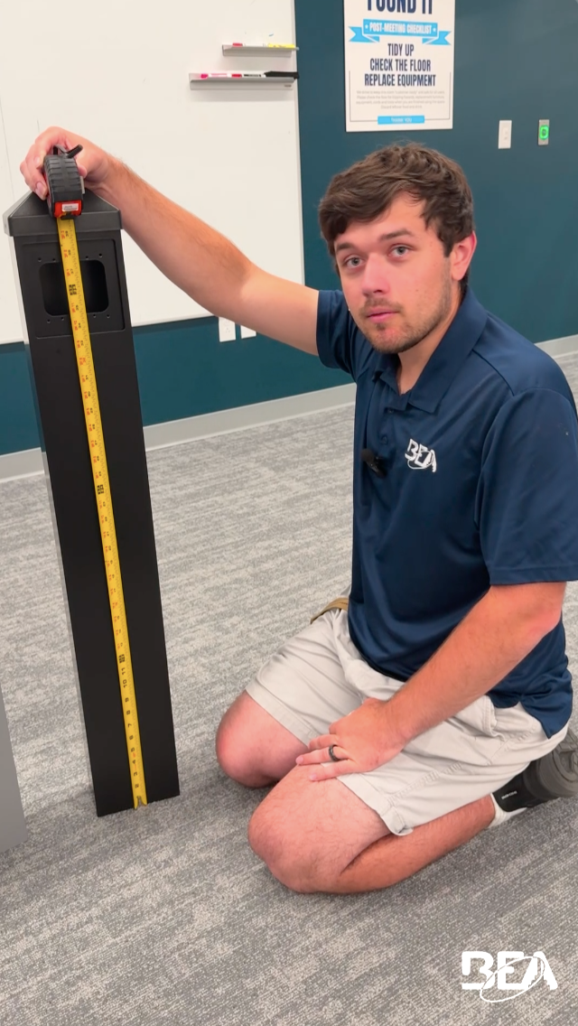 BTC - bollard cut out measurement thumb